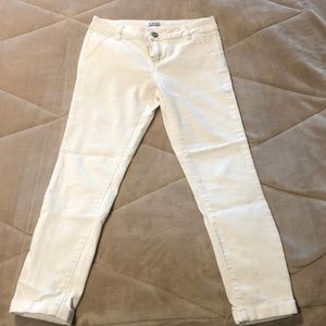 White Cuffed Capris, Size 4, d. Jeans,